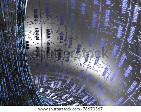 Digital tunnel - technology background.