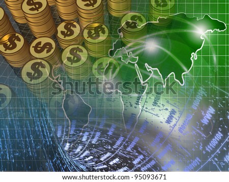 Money and map - abstract business background.