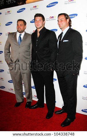 NEW YORK-JUNE 4: New York Jets quarterback Tim Tebow and brother Robby attend Samsung\'s Annual Hope for Children gala at the American Museum of Natural History on June 4, 2012 in New York City.