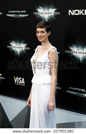 NEW YORK-JULY 16: Actress Anne Hathaway attends the world premiere of \