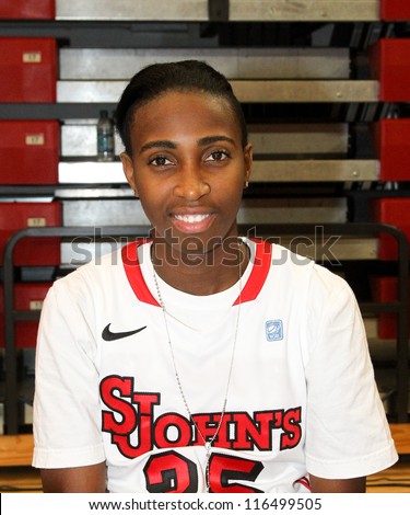 NEW YORK-OCT. 23: St. John\'s Red Storm guard Shenneika Smith during media day on October 23, 2012 at Carnesecca Arena, Jamaica, Queens, New York.