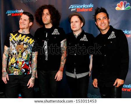 NEW YORK-SEP 4: Fall Out Boy attends the post-show red carpet for NBC\'s \