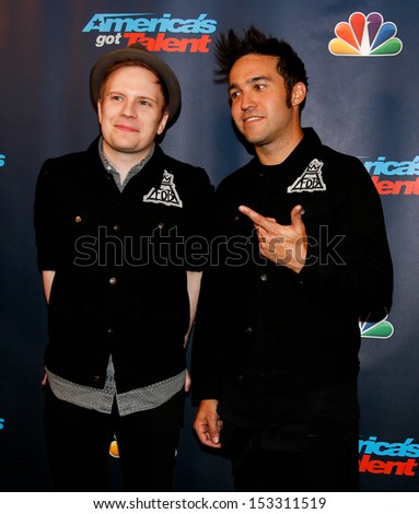 NEW YORK-SEP 4: Patrick Stump (left) and Pete Wentz of Fall Out Boy attend the post-show red carpet for NBC\'s \