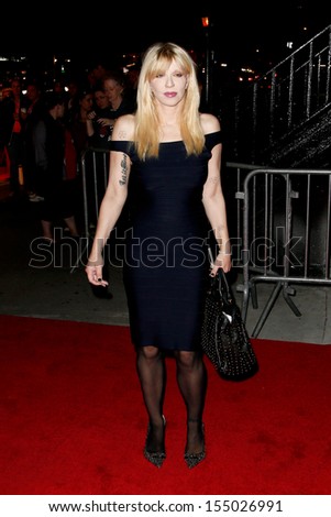 NEW YORK-SEP 18: Musician Courtney Love attends the Ferrari & The Cinema Society screening of \'Rush\' at Chelsea Clearview Cinema on September 18, 2013 in New York City.