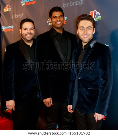 NEW YORK-SEP 17: Singing group Forte attends the pre-show red carpet for NBC\'s \