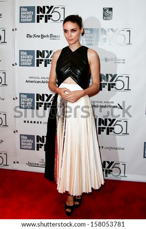 New York-Oct 12: Actress Rooney Mara Attends The Premiere Of &Quot;Her: A Spike Jones Love Story&Quot; At 2013 New York Film Festival At Alice Tully Hall At Lincoln Center On October 12, 2013 In New York City.
