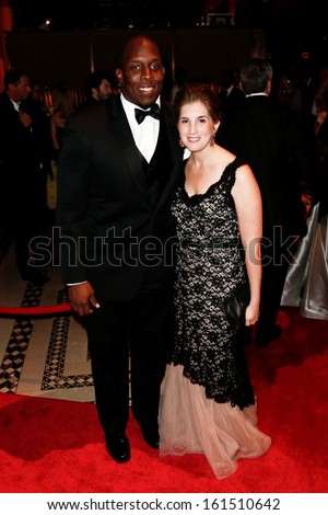 NEW YORK-SEP 17: Pro football player Kevin Boothe (L) and wife Rosalie attend the 14th annual New Yorkers For Children Fall Gala at Cipriani 42nd Street on September 17, 2013 in New York City