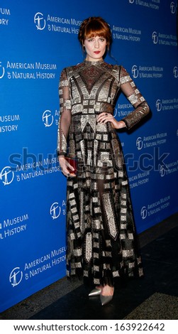 NEW YORK-NOV 21; Singer Florence Welch attends the American Museum of Natural History's 2013 Museum Gala at American Museum of Natural History on November 21, 2013 in New York City.