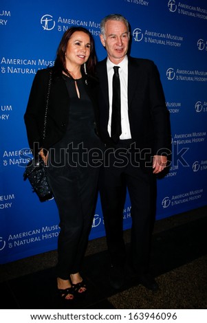 NEW YORK-NOV 21; John McEnroe and wife Patty Smyth attend the American Museum of Natural History\'s 2013 Museum Gala at American Museum of Natural History on November 21, 2013 in New York City.