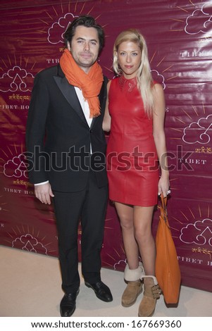 NEW YORK-DEC 16: Richard Taittinger and wife Elodie Taittinger attend the 11th annual Tibet House US Benefit Auction at Christie\'s Auction House on December 16, 2013 in New York City.