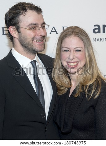NEW YORK-FEB 5: Marc Mezvinsky and Chelsea Clinton attend the 2014 amfAR New York Gala at Cipriani Wall Street on February 5, 2014 in New York City.