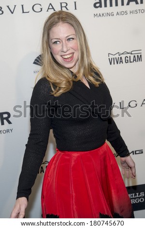 NEW YORK-FEB 5: Chelsea Clinton attends the 2014 amfAR New York Gala at Cipriani Wall Street on February 5, 2014 in New York City.