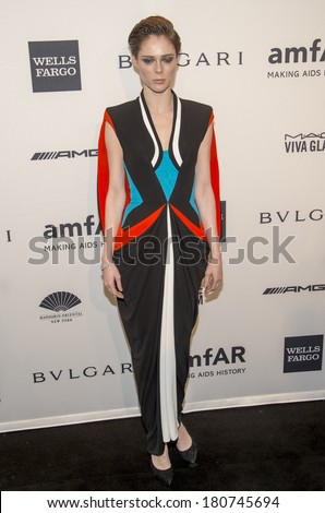 NEW YORK-FEB 5: Model Coco Rocha attends the 2014 amfAR New York Gala at Cipriani Wall Street on February 5, 2014 in New York City.