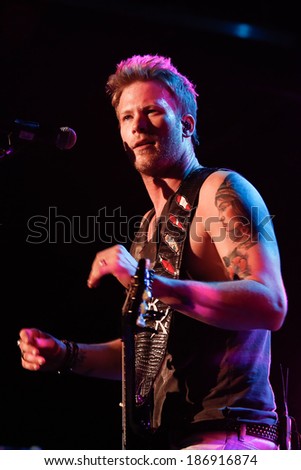 LAS VEGAS-APR 4: Brian Kelley of Florida Georgia Line performs at the 2nd Annual Academy of Country Music (ACM) Party For A Cause Festival - \