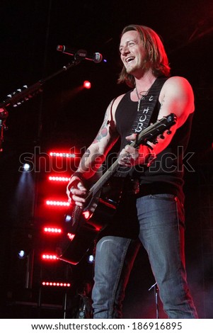 LAS VEGAS-APR 4: Tyler Hubbard of Florida Georgia Line performs at the 2nd Annual Academy of Country Music (ACM) Party For A Cause Festival - \