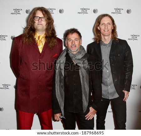 NEW YORK-APR 17: Directors Reginald Harkema, Scot Mcfadyen and Sam Dunn attend the \'Super Duper Alice Cooper\' premiere at Chelsea Bow Tie Cinemas on April 17, 2014 in New York City.
