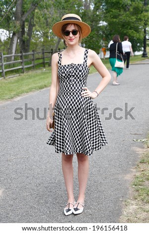 JERSEY CITY, NJ-MAY 31: Actress Dakota Johnson attends the 7th Annual Veuve Cliquot Polo Classic at Liberty State Park on May 31, 2014 in Jersey City, NJ.