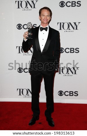 NEW YORK-JUNE 8: Actor Neil Patrick Harris poses in the press room at the American Theatre Wing\'s 68th Annual Tony Awards at Radio City Music Hall on June 8, 2014 in New York City.