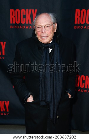 NEW YORK-MAR 13: Film producer Irwin Winkler attends the \'Rocky\' Broadway opening night at the Winter Garden Theatre on March 13, 2014 in New York City.