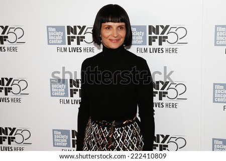 NEW YORK-OCT 08: Actress Juliette Binoche attends the premiere of \