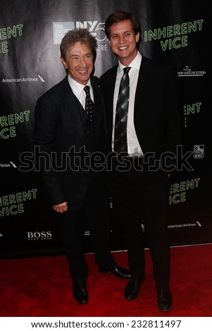 NEW YORK-OCT 4: Actor/comedian Martin Short (L) and son Henry Hayter Short attend the \'Inherent Vice\' premiere at the New York Film Festival at Alice Tully Hall on October 4, 2014 in New York City.