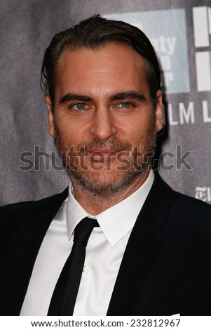 NEW YORK-OCT 4: Actor Joaquin Phoenix attends the \'Inherent Vice\' Centerpiece Gala Presentation & World Premiere at the New York Film Festival at Alice Tully Hall on October 4, 2014 in New York City.
