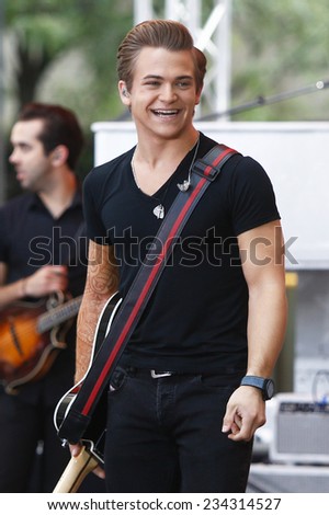 NEW YORK-Aug 22: Country music singer Hunter Hayes performs in concert at NBC\'s \'Today Show\' at Rockefeller Plaza on August 22, 2014 in New York City.