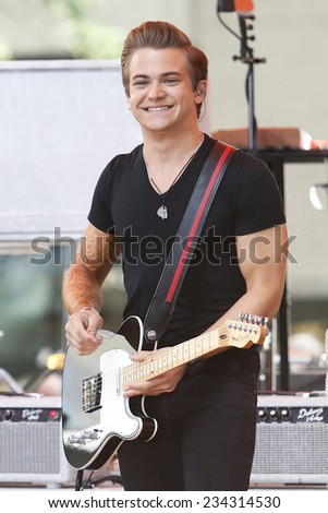 NEW YORK-Aug 22: Country music singer Hunter Hayes performs in concert at NBC's 'Today Show' at Rockefeller Plaza on August 22, 2014 in New York City.