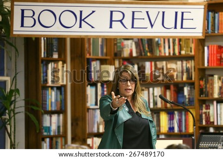 NEW YORK-APR 7: Actress Lorraine Bracco speaks to the crowd before signing copies of her book 'To The Fullest' at Book Revue on April 7, 2014 in Huntington, NY.