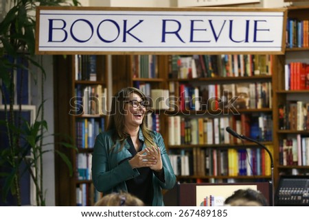 NEW YORK-APR 7: Actress Lorraine Bracco speaks to the crowd before signing copies of her book \'To The Fullest\' at Book Revue on April 7, 2014 in Huntington, NY.