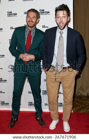 NEW YORK-APR 2: Event planner Bronson van Wyck (L) and designer Chris Benz attend the 2015 Center Dinner at Cipriani Wall Street on April 2, 2015 in New York City.