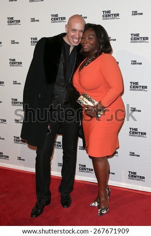 NEW YORK-APR 2: TV personalities Robert Verdi (L) and Bevy Smith attends the 2015 Center Dinner at Cipriani Wall Street on April 2, 2015 in New York City.