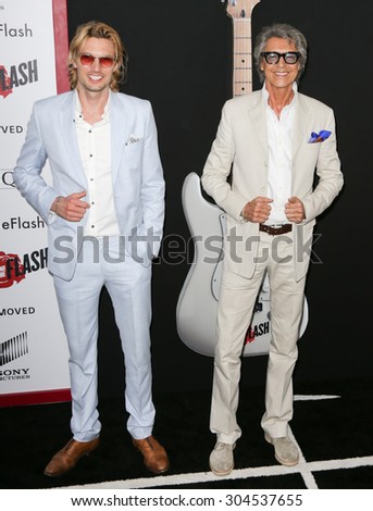 NEW YORK-AUG 3: Actor/dancer Tommy Tune (R) attends the 'Ricki And The Flash' New York premiere at AMC Lincoln Square Theater on August 3, 2015 in New York City.