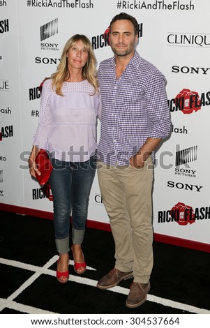 NEW YORK-AUG 3: Actors  Ilana Levine and Dominic Fumusa attend the \'Ricki And The Flash\' New York premiere at AMC Lincoln Square Theater on August 3, 2015 in New York City.