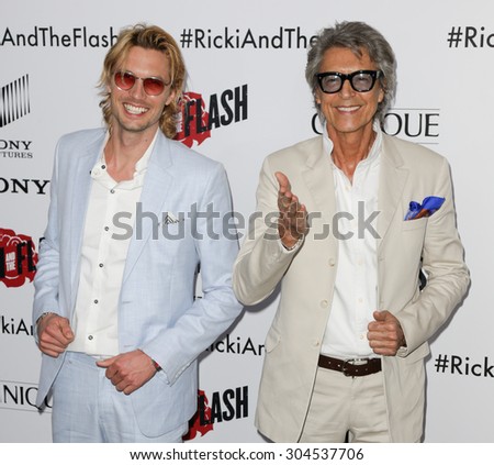 NEW YORK-AUG 3: Actor/dancer Tommy Tune (R) attends the \'Ricki And The Flash\' New York premiere at AMC Lincoln Square Theater on August 3, 2015 in New York City.