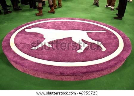 NEW YORK - FEBRUARY 16: The Best in Show winners circle for Scottish Terrier Sadie at the 134th Westminster Kennel Club Dog Show at Madison Square Garden on February 16, 2010 in New York.