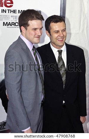 NEW YORK - MARCH 1: Writer Will Fetters (left) and producer Nick Osborne attend the movie premiere of \