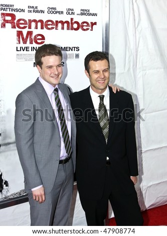 NEW YORK - MARCH 1: Writer Will Fetters (left) and producer Nick Osborne attend the movie premiere of \