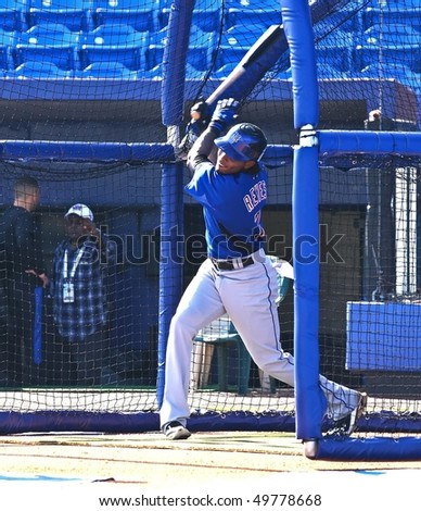 PORT ST. LUCIE, FLORIDA - MARCH 24: NY Mets shortstop Jose Reyes during spring training workouts after being cleared by doctors due to an overactive thyroid on March 24, 2010 in Port St. Lucie, Fla.