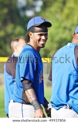 PORT ST. LUCIE, FLORIDA - MARCH 24: New York Mets shortstop Jose Reyes returns to spring training workouts on March 24, 2010 in Port St. Lucie, Fla.