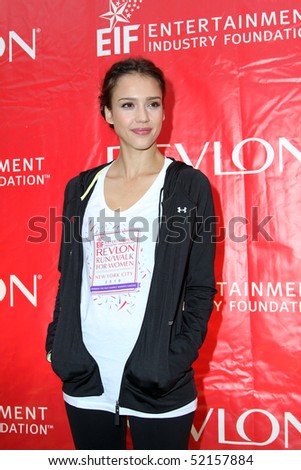 NEW YORK - MAY 1: Jessica Alba attends the 13th Annual Entertainment Industry  Foundation Revlon Run/Walk for Women at Times Square on May 1, 2010 in New York City.