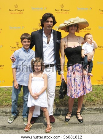 NEW YORK - JUNE 26: Argentine polo player Nacho Figueras and his family attend the Veuve Clicquot Polo Classic at Governor\'s Island on June 26, 2010 in New York City.