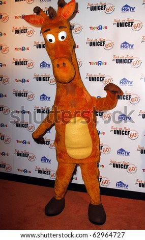 NEW YORK - OCTOBER 13: The Toys R Us giraffe attends the 60th Anniversary of Trick-or-Treat for UNICEF at The Xchange on October 13, 2010 in New York City.