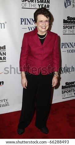 NEW YORK - NOVEMBER 30: Billie Jean King attends the Sports Illustrated Sportsman of the Year Awards at the IAC Building on November 30, 2010 in New York City.