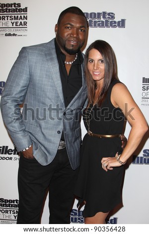NEW YORK, NY - DECEMBER 6: David Oritz and wife Tiffany attend the 2011 Sports Illustrated Sportsman of the Year award presentation at The IAC Building on December 6, 2011 in New York City.