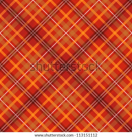 red scottish checked fabric seamless pattern