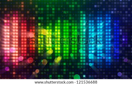 colorful sound level meter equalizer background