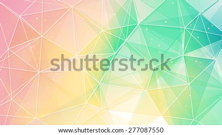 delicate color triangles web pattern. computer generated abstract geometrical background