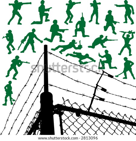 army men. stock vector : Army men and