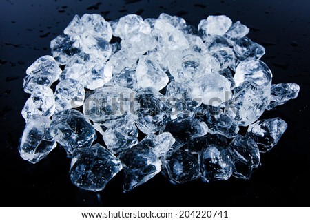 Beautiful Ice cubes. White crystals